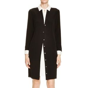 Magaschoni Signature Silk Layered Shirt Dress